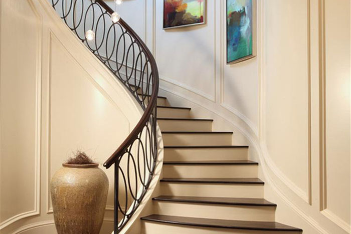 别墅楼梯石材楼梯尺寸、宽度、坡度怎样盘算?